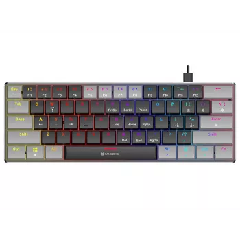 Tracer GameZone Keylo 61 bedraad mechanisch gamingtoetsenbord, 60%-layout, Outemu Red switches, RGB-verlichting, grafiet