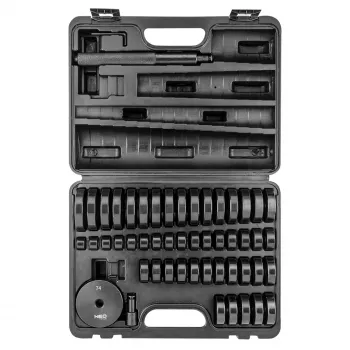 NEO TOOLS Kit voor montage van lagers, keerringen en rubberbevestigingen - set met 51 onderdelen