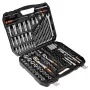 NEO TOOLS dopsleutelset 1/4 inch, 3/8 inch, 1/2 inch aandrijving, 219-delig, chroom-vanadiumstaal