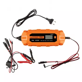 NEO TOOLS Automatische oplader 10A/160W, 3-200Ah, voor lood-zuur / AGM / GEL accu's