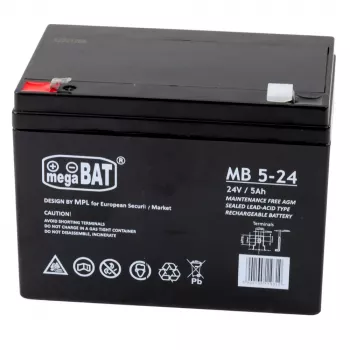 LEAN CARS AGM gel-accu 12V 5Ah voor 24V-voertuigen