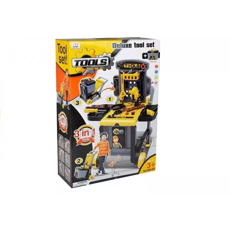 LEAN TOYS Draagbare deluxe gereedschapsset werkplaats in gereedschapskoffer - 187 delen