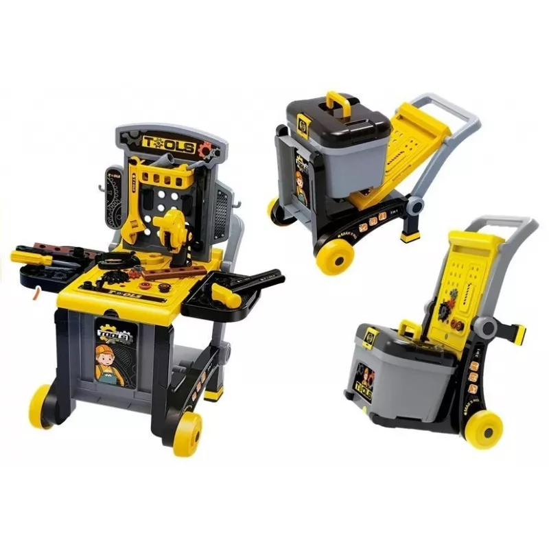 LEAN TOYS Draagbare deluxe gereedschapsset werkplaats in gereedschapskoffer - 187 delen