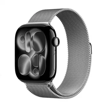 Crong Milano Steel RVS Milanese Loop band voor Apple Watch 38/40/41/42 mm (zilver)
