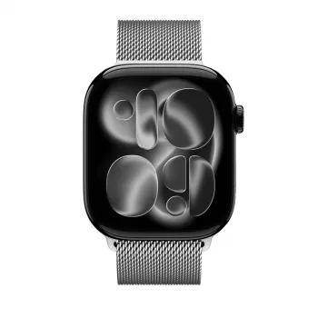 Crong Milano Steel RVS Milanese Loop band voor Apple Watch 38/40/41/42 mm (zilver)