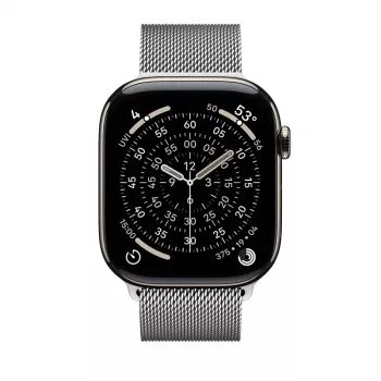 Crong Milano Steel RVS band voor Apple Watch 44/45/46/49 mm zilver