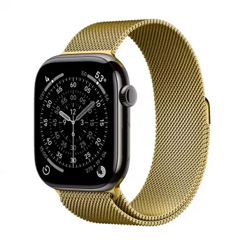Crong Milano Steel - RVS band voor Apple Watch 42/44/45/49 mm (goud)