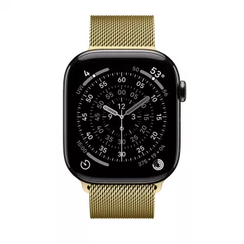 Crong Milano Steel - RVS band voor Apple Watch 42/44/45/49 mm (goud)
