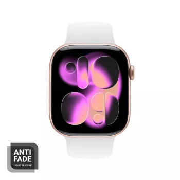 Crong Liquid Silicone band voor Apple Watch 38/40/41/42 mm (wit)