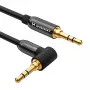 Wozinsky haakse AUX-kabel (male-male) mini jack 2 m zwart