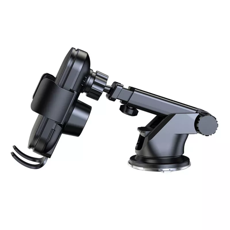 Wozinsky WUMID telefoonhouder voor in de auto met 15W Qi-oplader, dashboard zuignaphouder - zwart