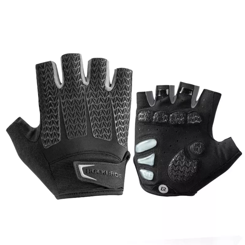 ROCKBROS fietshandschoenen S169BGR maat S grijs met gel pads