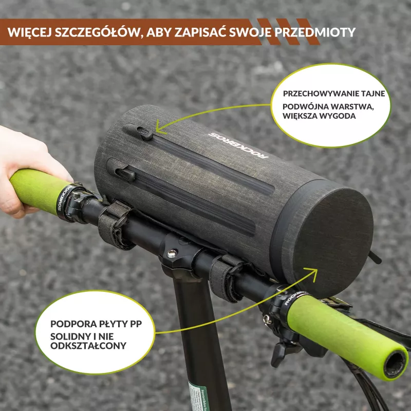 ROCKBROS AS-051 waterdichte fietsstuurtas - zwart