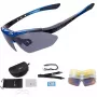 ROCKBROS 10007 gepolariseerde fietsbril - zwart/blauw