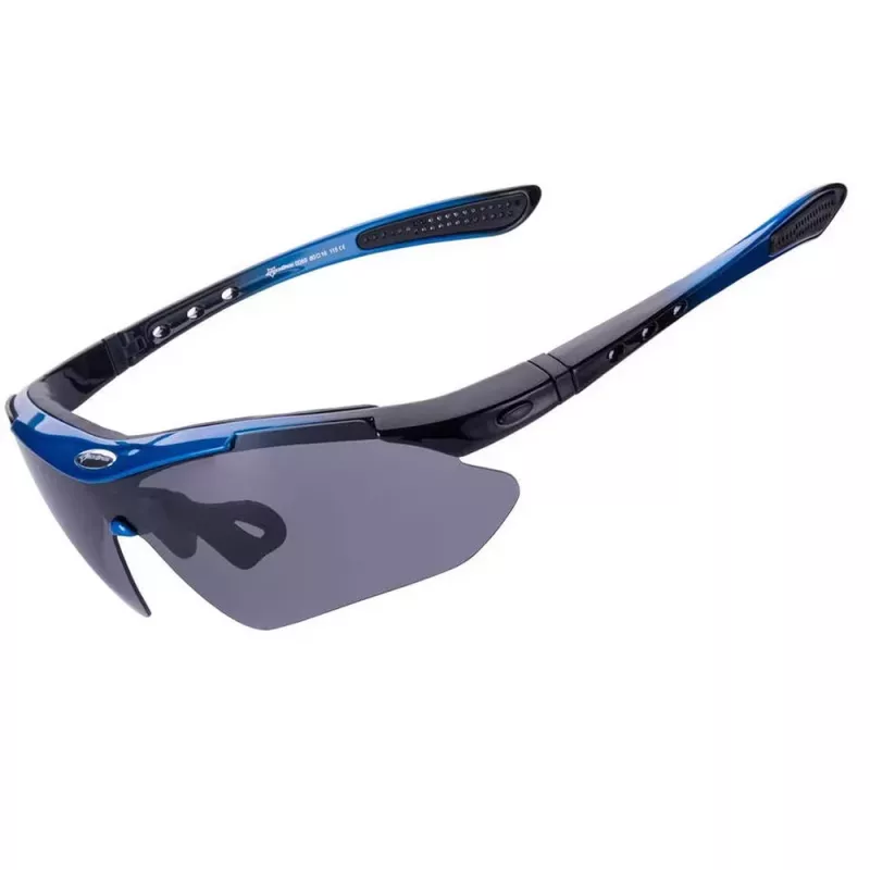 ROCKBROS 10007 gepolariseerde fietsbril - zwart/blauw