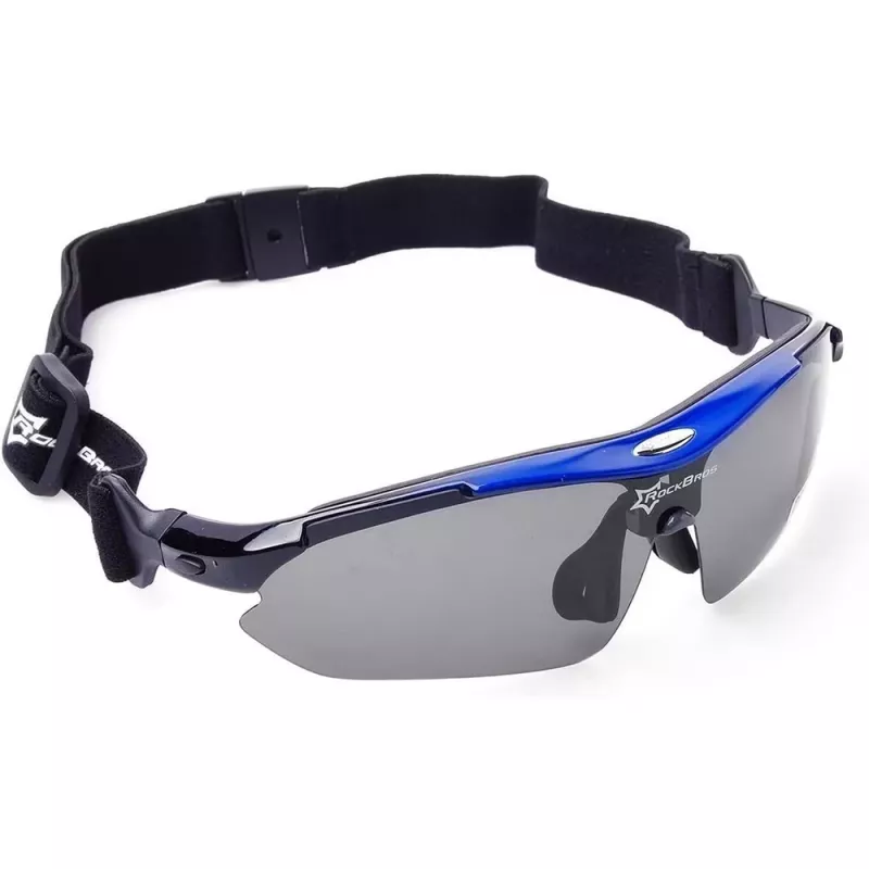 ROCKBROS 10007 gepolariseerde fietsbril - zwart/blauw