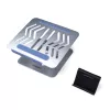 Wozinsky 360° zilveren laptopstandaard met telefoonhouder