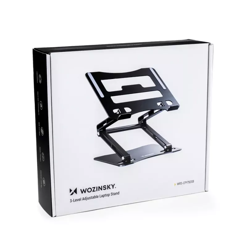 Wozinsky laptopstandaard zwart + telefoonstandaard