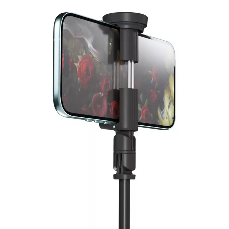 Premium selfiestick Wozinsky WRZP1 met automatisch uitklapbare poten, statieffunctie, 1,7 m - zwart