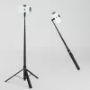Premium selfiestick Wozinsky WRZP1 met automatisch uitklapbare poten, statieffunctie, 1,7 m - zwart