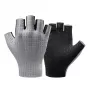 Rockbros fietshandschoenen ademend korte vingers maat XL grijs