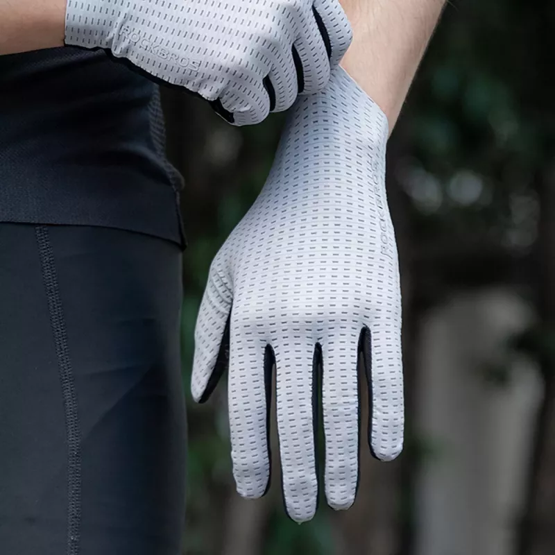 ROCKBROS Full Finger Cycling Gloves, ademend, maat XL, groen