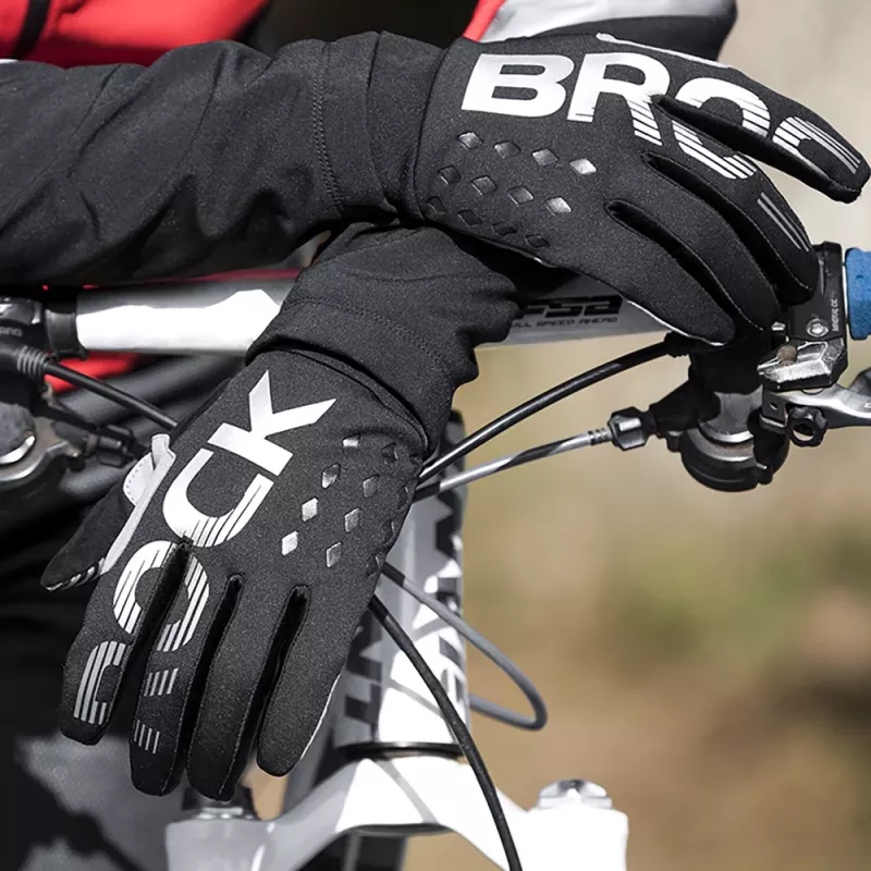 ROCKBROS Thermische lange fietshandschoenen XXL zwart grijs