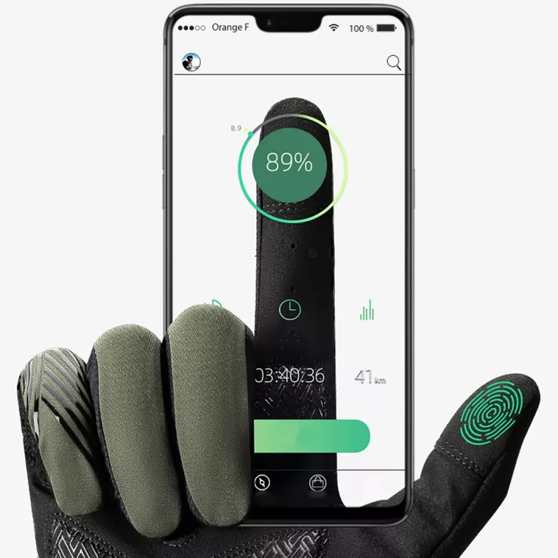 ROCKBROS Full Finger Cycling Gloves Spring/Summer/Autumn, maat S, groen