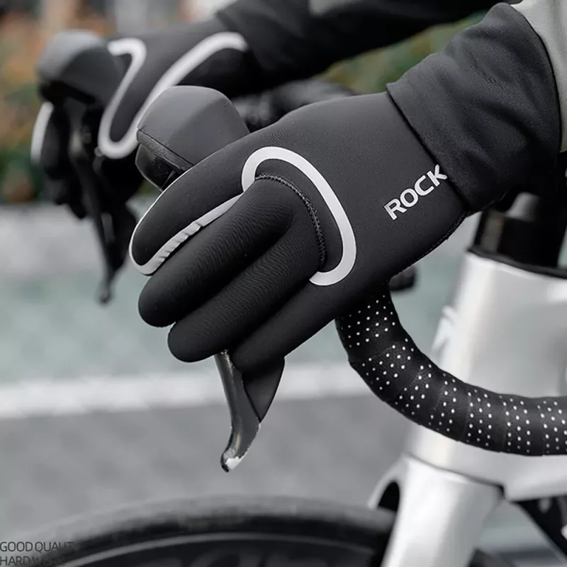 ROCKBROS Full Finger waterdichte fietshandschoenen L/XL zwart