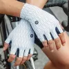 ROCKBROS Fietshandschoenen voor racefiets, halve vinger, maat L, wit zwart