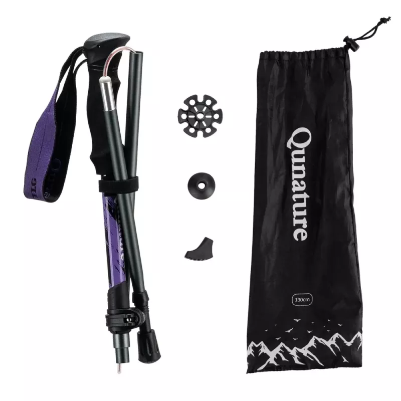 Qunature nordic walking-stok aluminium 110-130 cm 1 stuk - paars