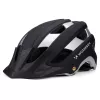Wozinsky MTB-helm met afneembaar vizier, licht, 57-62 cm, zwart-zilver