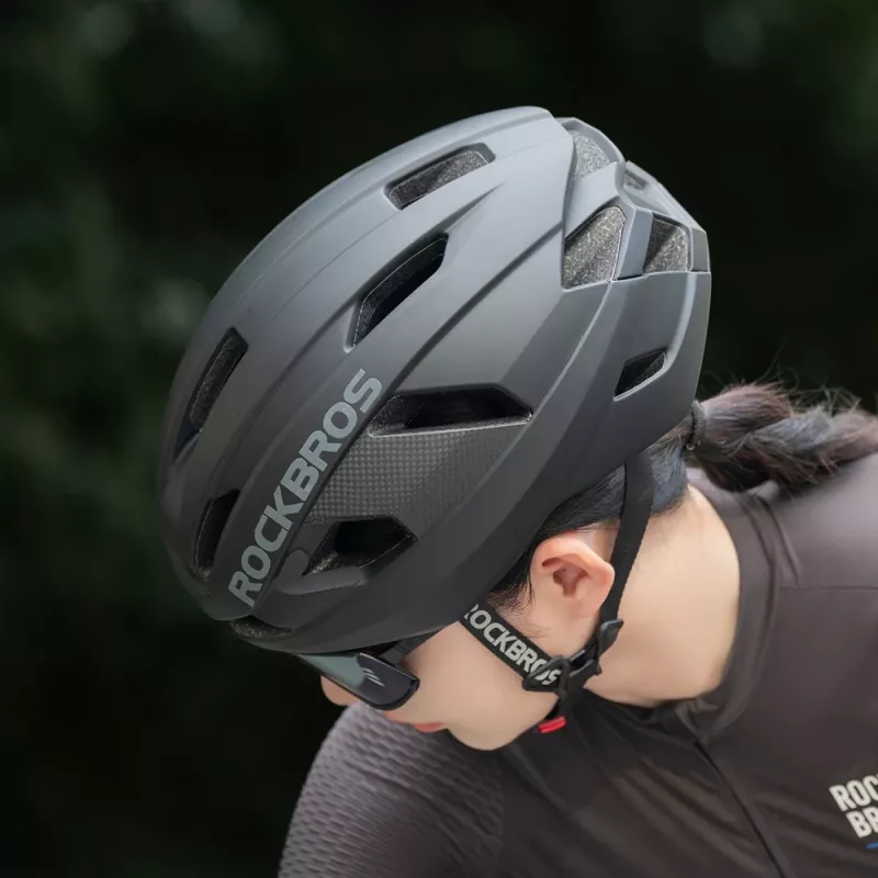 ROCKBROS LK-15 carbon fiber fietshelm 58-62 cm zwart