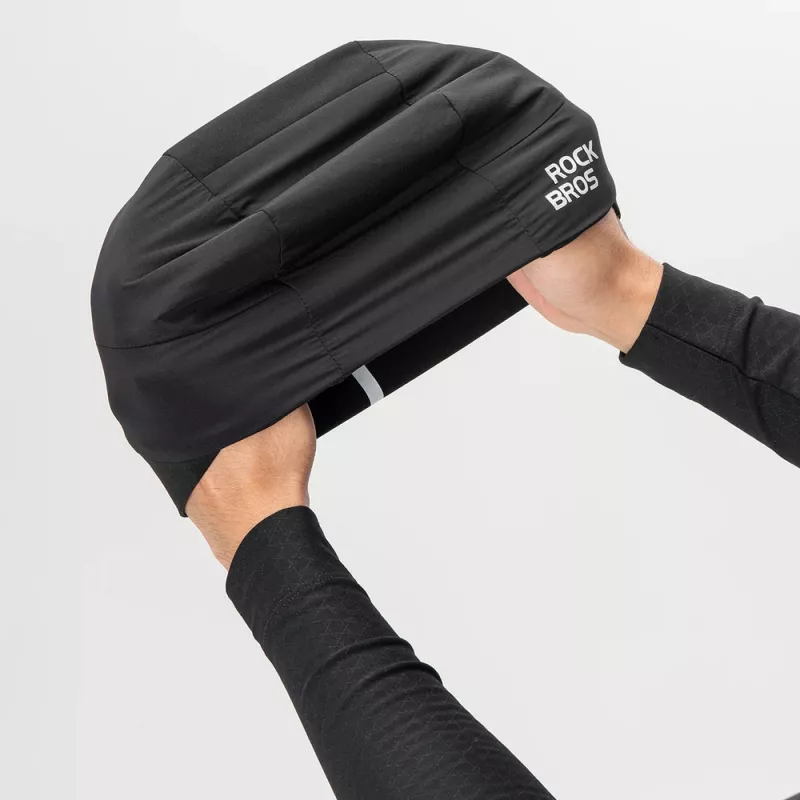 ROCKBROS M015 winter omkeerbare fietsmuts zwart 54-61 cm