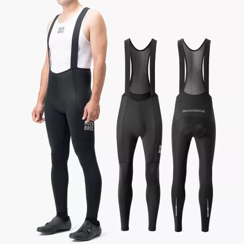 ROCKBROS Cycling Bib Tights 200021 lang met zeem maat XXXXL - zwart