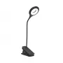 WOZINSKY mini draadloze LED-leeslamp met clip en USB-C-kabel - zwart