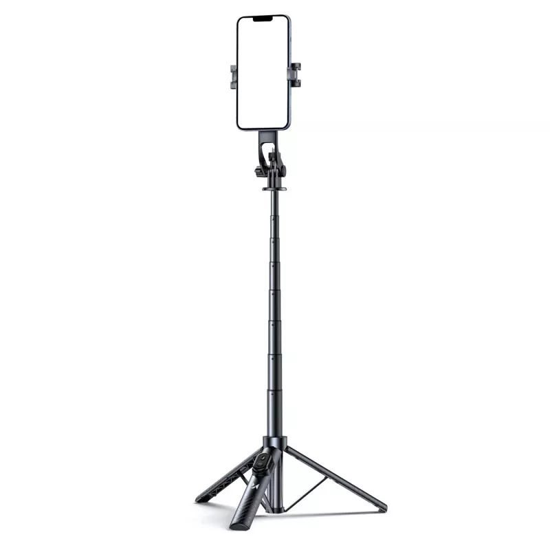 Wozinsky selfiestick WC1Y30S telescoopstatief 1,3m met telefoonhouder - zwart