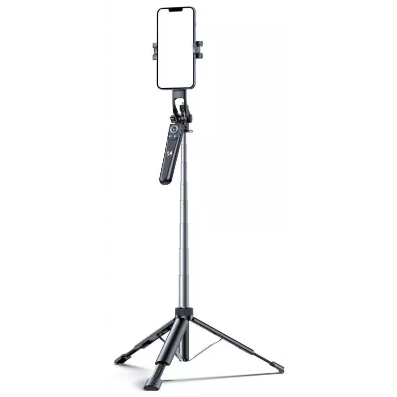 Selfiestick Wozinsky WC1Y70S telescoopstatief 1,7 m met telefoonhouder - zwart
