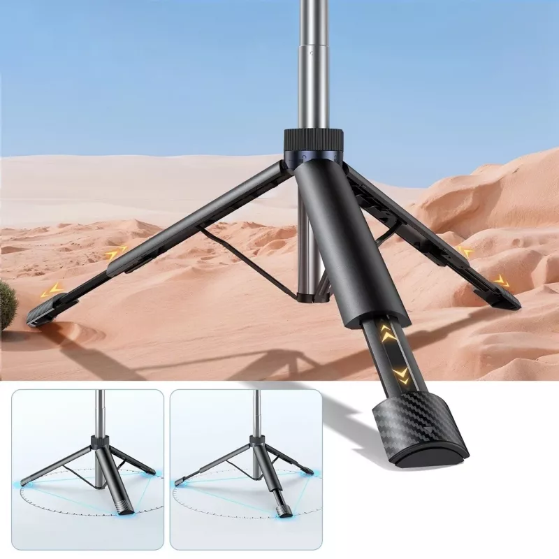Selfiestick Wozinsky WC1Y70S telescoopstatief 1,7 m met telefoonhouder - zwart