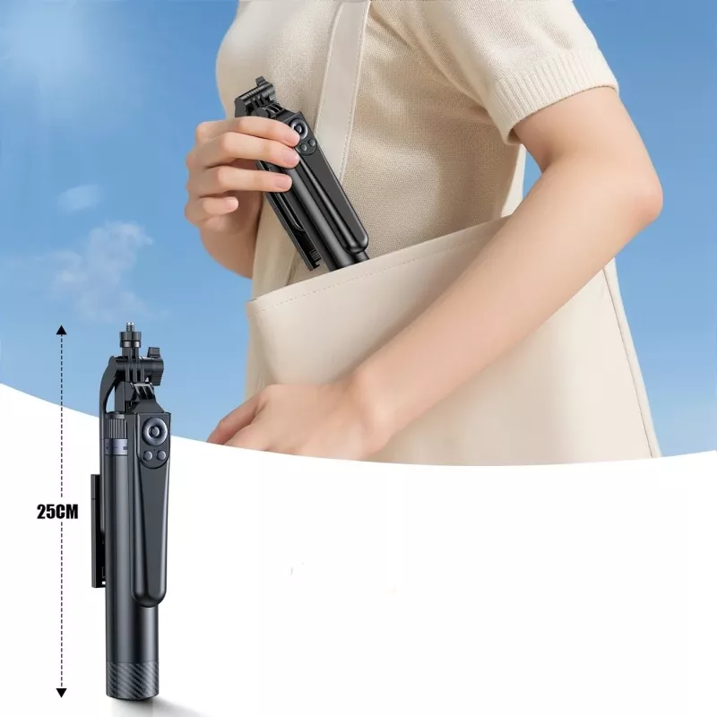 Selfiestick Wozinsky WC1Y70S telescoopstatief 1,7 m met telefoonhouder - zwart
