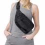 Wozinsky WSB-W1 unisex heuptas / schoudertas met verstelbare riem, waterafstotend - zwart