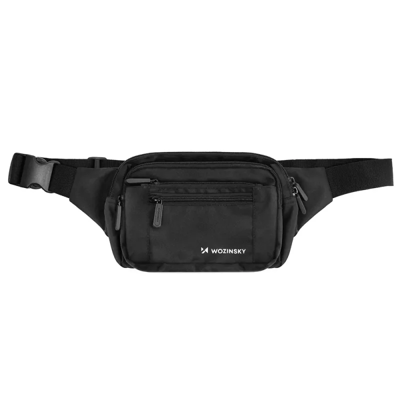 Wozinsky WSB-W1 unisex heuptas / schoudertas met verstelbare riem, waterafstotend - zwart