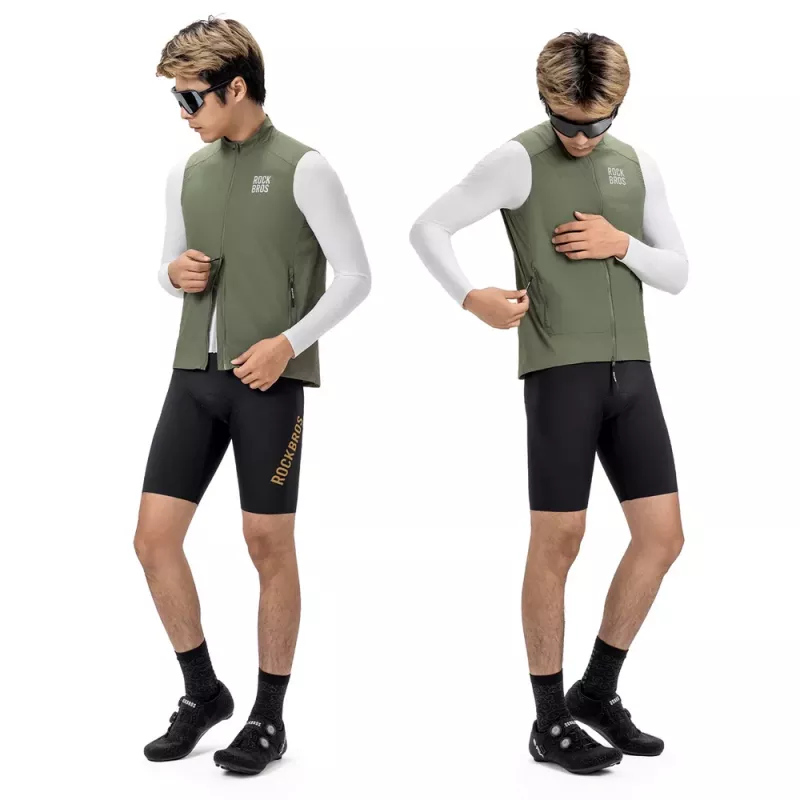 ROCKBROS YDMJ003 winddichte fietsvest lente/herfst maat M groen