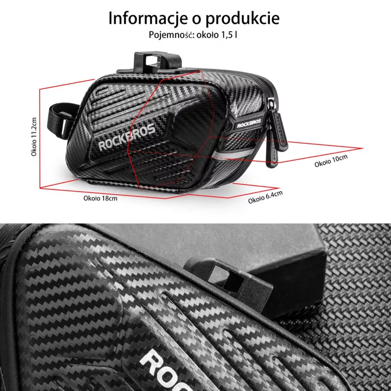 ROCKBROS B59 zadeltas 1,5L - zwart