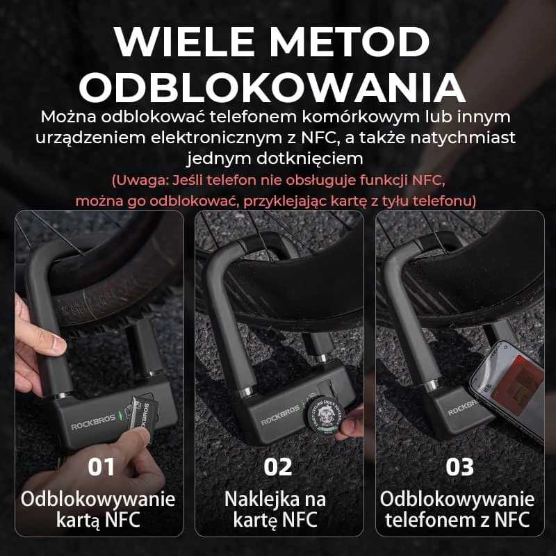Rockbros RBNS1 SMART NFC U-slot - zwart