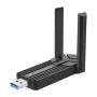 Wozinsky WAX-1800 dual-band draadloze USB 3.0 WiFi 6 adapter - zwart