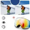 ROCKBROS SP284 kinderskibril - matwit frame, grijze PC-lens met roze kersenbloesemspiegel