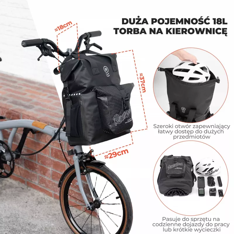 Rockbros AS-158 voordrager voor Brompton vouwfiets - zwart