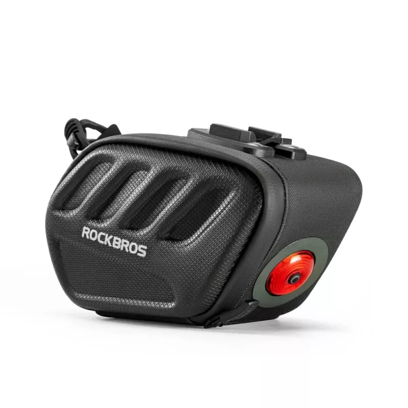 Rockbros C61 zadeltas met slim achterlicht, 0,45 L, zwart