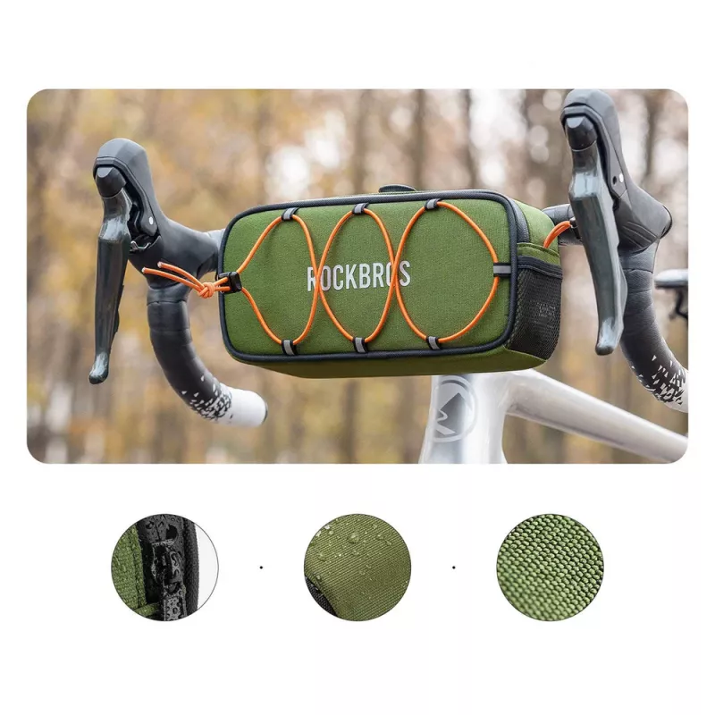 Rockbros TL001 ROAD TO SKY stuurtaa 1,9L waterdicht – groen
